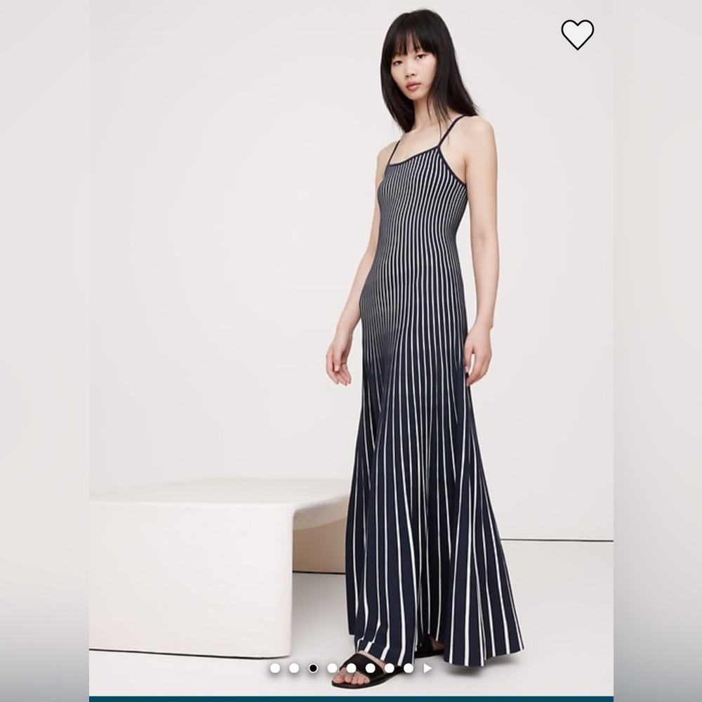 Banana Republic Green and Blue Asymmetrical Sundress